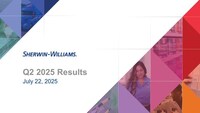 The Sherwin-Williams Company Reports 2025 Second Quarter Financial Results