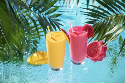 The Mango Monsoon™ and Tropical Dragon Passion smoothies from Tropical Smoothie Cafe