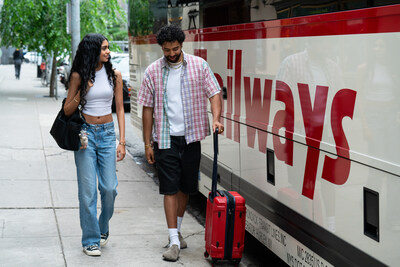 Trailways Bus and Passengers in Toronto, Ontario, Canada June 2025