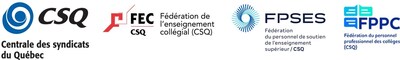 CSQ-FEC, CSQ-FPSES, CSQ-FPPC and CSQ logos (CNW Group/Centrale des Syndicats du Québec (CSQ)) CSQ-FEC, CSQ-FPSES, CSQ-FPPC and CSQ logos (CNW Group/Centrale des Syndicats du Québec (CSQ))
