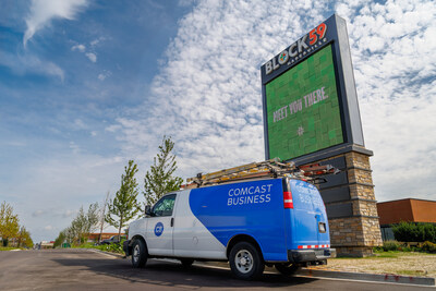 Businesses in Naperville's Block 59 redevelopment now have access to Comcast Business's full suite of connectivity solutions, including Internet speeds up to 100 Gbps over Ethernet, Advanced Voice, Comcast Business Mobile, and cloud services.