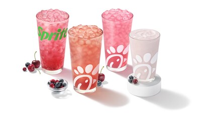 Chick-fil-A's full Cherry Berry lineup includes: Cherry Berry & Sprite®, Cherry Berry Sunjoy®, Cherry Berry Lemonade and Cherry Berry Frosted Lemonade.