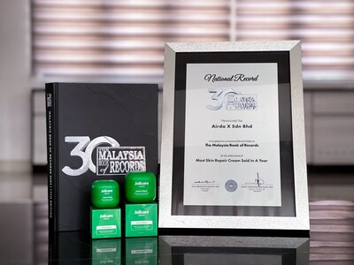 Malaysia Book of Records: "Most Skin Repair Cream Sold In A Year"