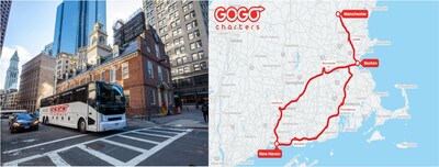 GOGO Charters Bus in Boston / New England Service Map (PRNewsfoto/GOGO Charters)