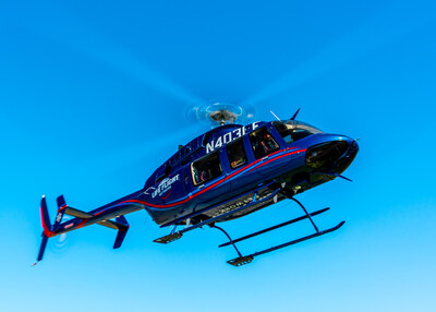 Life Flight Network mobile ICU, a state-of-the-art, medically configured Bell 407 GXi