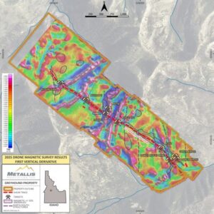 METALLIS COMPLETES GEOPHYSICAL SURVEY AT GREYHOUND, IDAHO