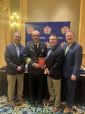 Chief Todd Parker, Ward 6 Fire Department, receives Leadership in Incident Response Award (LIRA) at NASFM annual conference