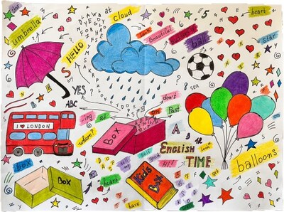 ‘I love London’ on the bus in this lovely drawing from a Turkish student.