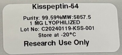 Injectable peptide - Label sample (CNW Group/Health Canada (HC))