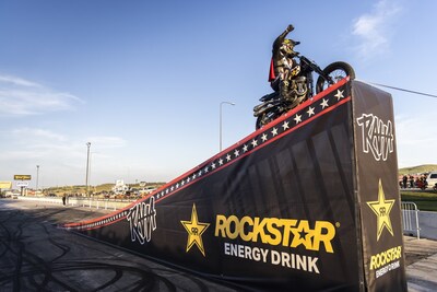 Rockstar Energy Athlete Colby Raha Breaks World Record at 85th Sturgis Motorcycle Rally. Credit: Chris Tedesco AND Transition Productions