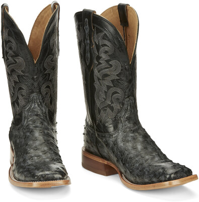 Tony Lama's Moore 11 inch Full Quill Wide Square Toe Western Boot in Grey