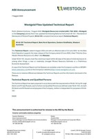 Westgold Files Updated Technical Report (CNW Group/Westgold Resources Limited)