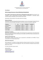 Africa Energy Announces Annual Meeting Voting Results (CNW Group/Africa Energy Corp.)