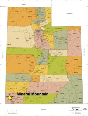 Figure 1 – Mineral Mountain Property Located in South-Western Utah. (CNW Group/Black Mammoth Metals Corp) Figure 1 – Mineral Mountain Property Located in South-Western Utah. (CNW Group/Black Mammoth Metals Corp)