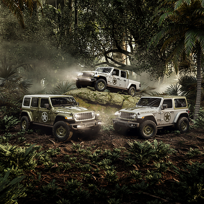 The 2027 Jeep® Wrangler and Gladiator Sarge deliver an unmistakable
tribute to Jeep brand military heritage, fusing 1941 roots with modern
capability, craftsmanship and refinement.