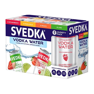 SVEDKA Vodka Water begins rolling out nationwide this June and will be available year-round in convenient 8-pack multipacks and 12-ounce single cans.