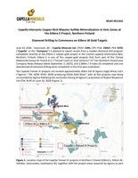 Capella Intersects Copper-Rich Massive Sulfide Mineralization in Vein Zones at the Killero E Project, Northern Finland (CNW Group/Capella Minerals Limited)