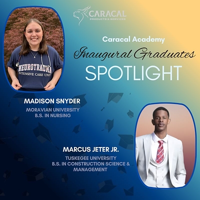 Scholarship recipients Madison Snyder and Marcus Jeter Jr.