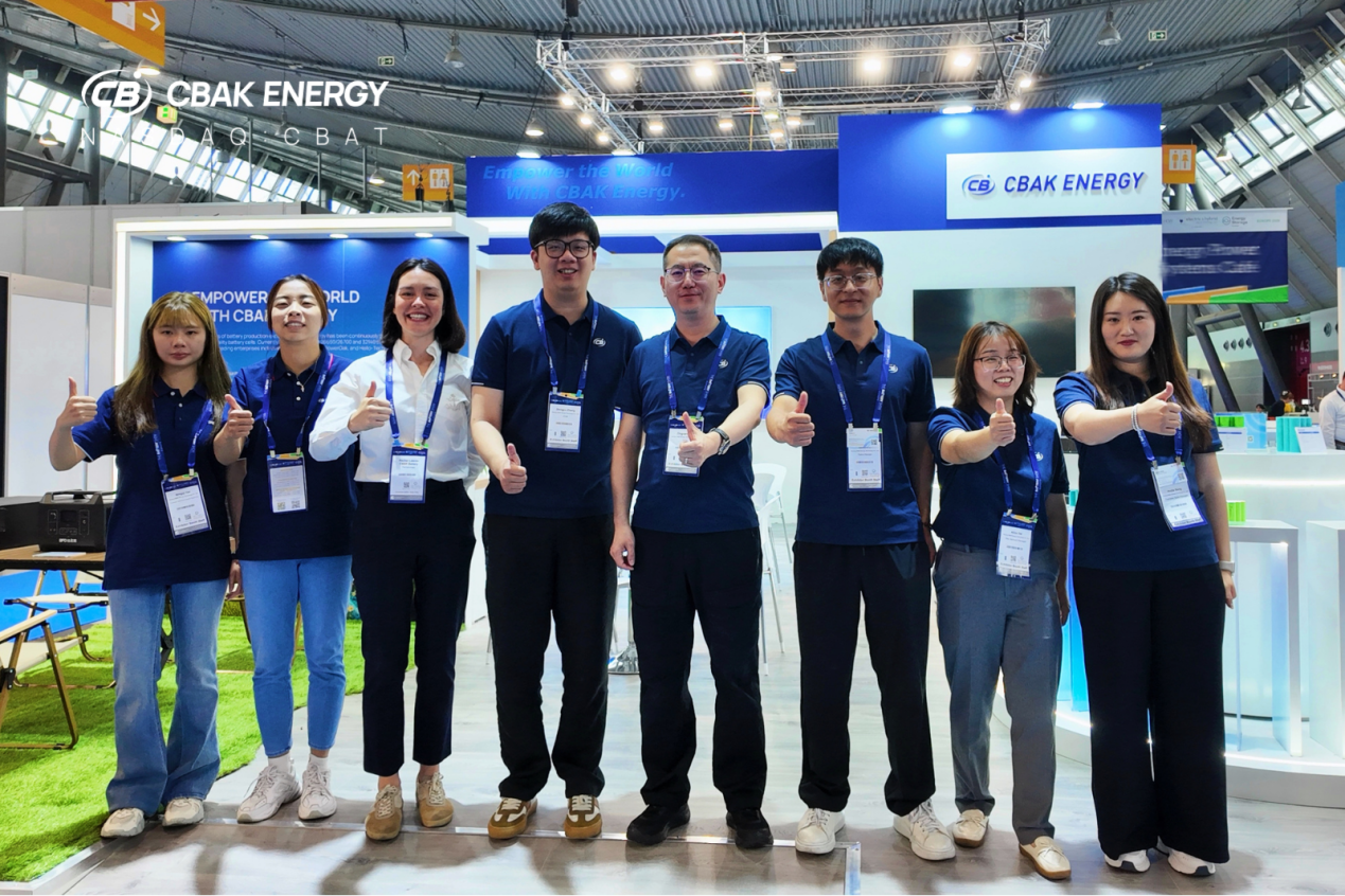 The CBAK Energy team celebrates a successful conclusion at The Battery Show Europe 2026