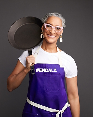 Caption: Carla Hall is a Celebrity Champion for the Alzheimer’s Association. (photo credit: Robert Trachtenberg)