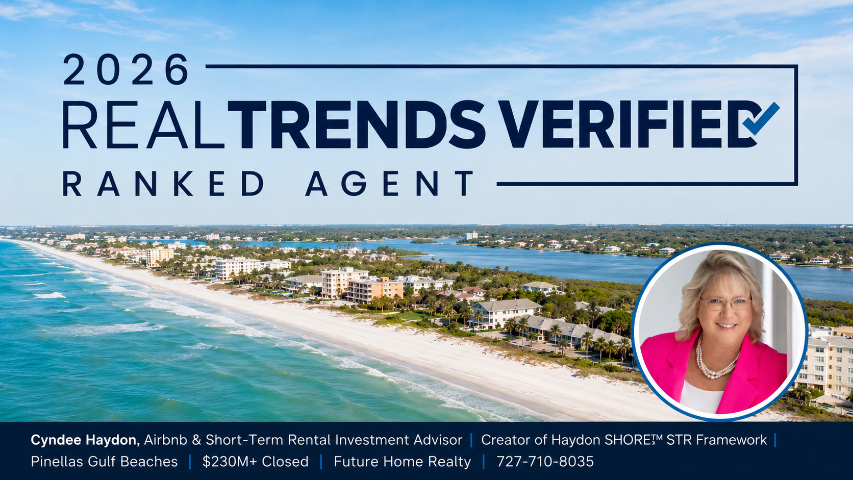 Cyndee Haydon Named Among 2026 Best Real Estate Agents in the United States by RealTrends, Ranking #723 in Florida Out of 232,000 Realtors