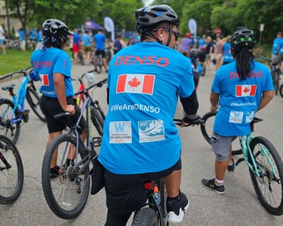 DENSO Manufacturing Canada, Inc., team members at the 2025 Tour de Guelph. DENSO Manufacturing Canada, Inc., team members at the 2025 Tour de Guelph.