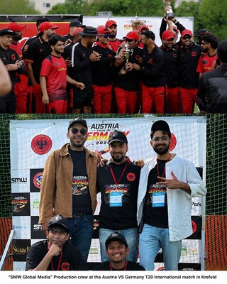 "SMW Global Media" Production crew at the Austria VS Germany T20 International match in Krefeld