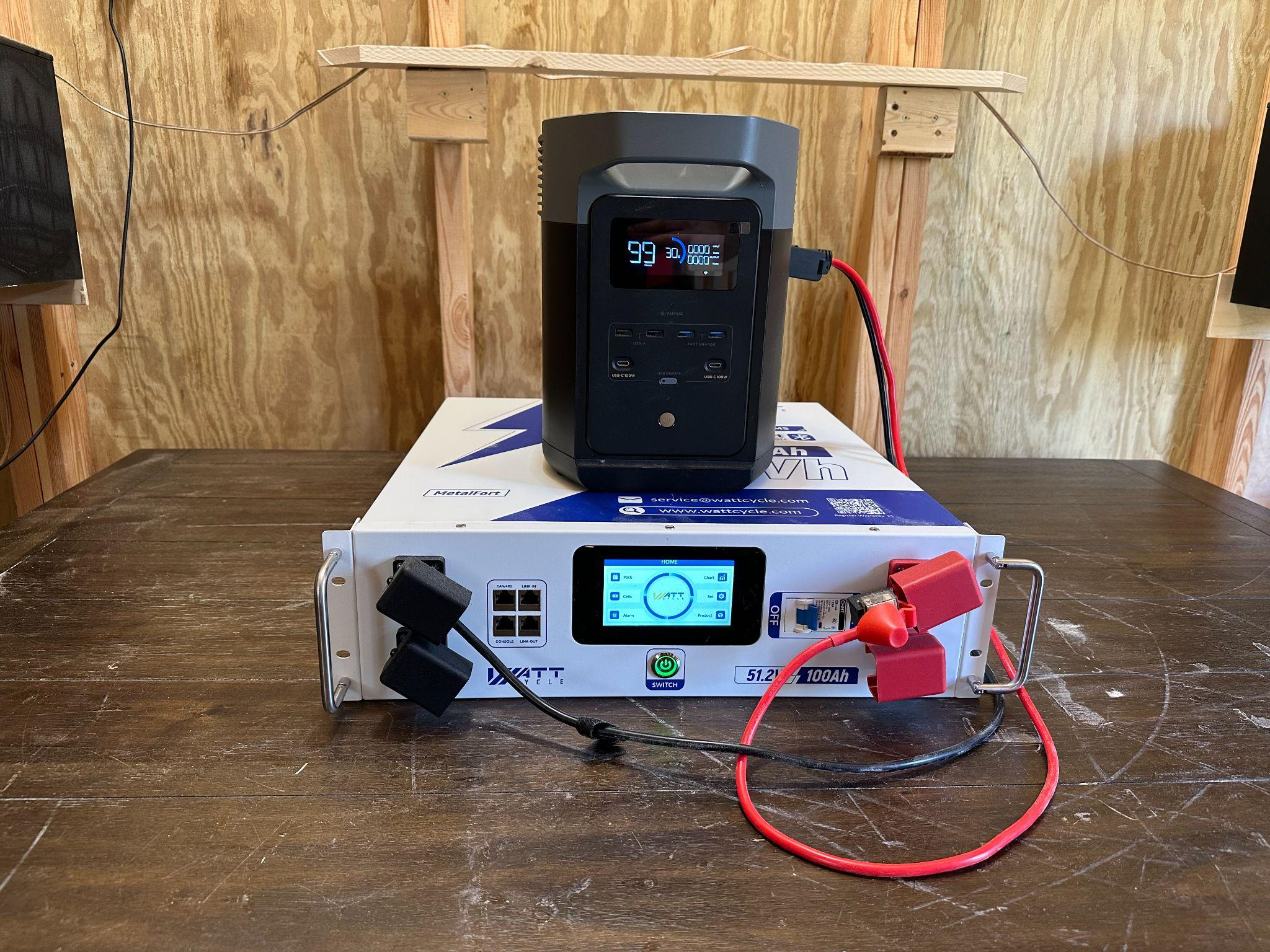 WattLINK Expansion Cable and 48V 100Ah Sever Rack Battery