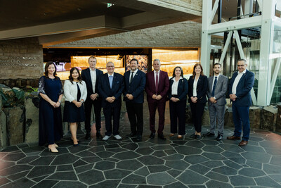 From left to right
The Hon. Natalia Kusendova-Bashta (Ontario), Amna Shah (British Columbia), the Hon. Marc Miller (Canada), Louis Lemieux (Québec), the Hon. Glen Simard (Manitoba), the Hon. Robert Gauvin (New Brunswick), the Hon. Laura Lang (Yukon), the Hon. Tanya Fir (Alberta), Ryan Robicheau (Nova Scotia), the Hon. Lin Paddock (Newfoundland and Labrador).
Not pictured but present at the meeting: the Hon. Zack Bell (Prince Edward Island). (CNW Group/Ministers' Council on the Canadian Francophonie)