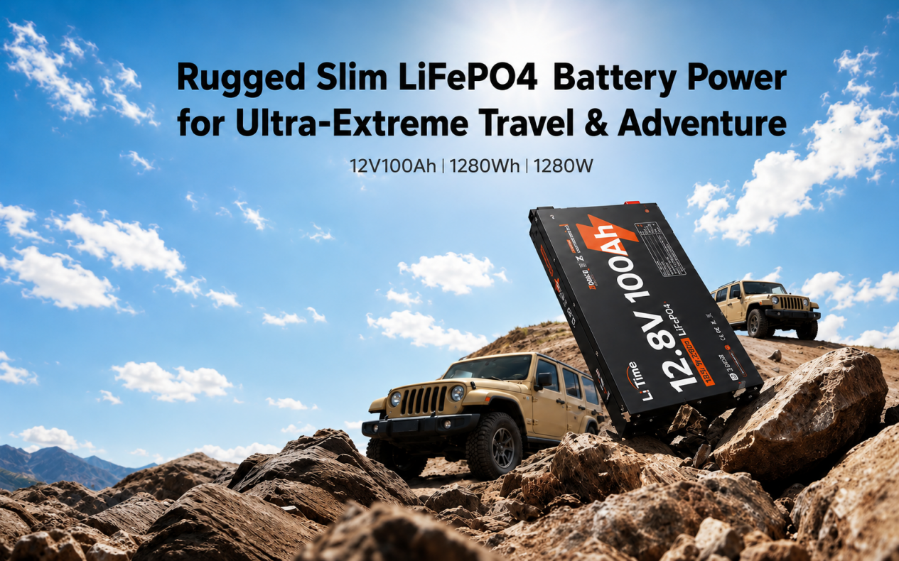 LiTime Kickstarter Campaign for the 12V 100Ah Ultra Slim LiFePO4 Bluetooth Self-Heating Battery