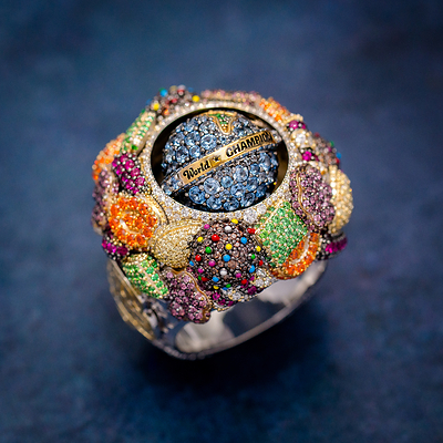 Custom Candy Crush All Stars 2026 championship ring created by Icebox