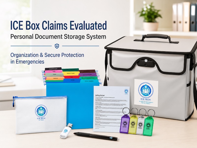 ICE Box Personal Document Storage System for Organization and Secure Protection in Case of Emergencies