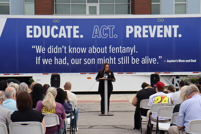 Keller Logistics Group launches Facing Fentanyl wrapped trailer for the Hope Hits the Highway Awareness