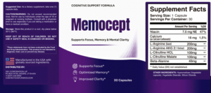 Memocept Under Investigation: Shocking Memocept Brain Support Customer Complaints, Ingredient Claims, Effectiveness Questions, and Serious Side Effect Risks Examined