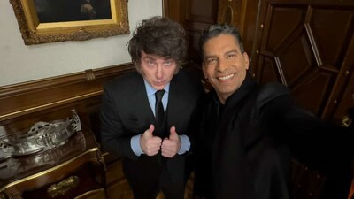 President Javier Milei with Ismael Cala