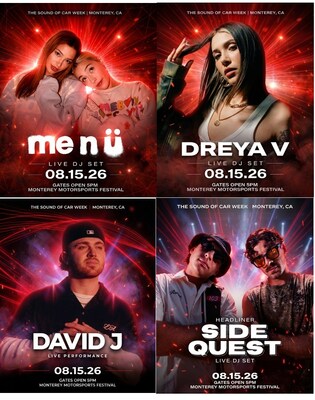 Monterey Motorsports Festival Announces 2026 Entertainment Lineup Headlined by Viral DJ Duo SIDEQUEST