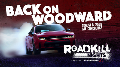 Louder, faster and more action-packed than ever, performance enthusiasts can now buy tickets for the 11th edition of MotorTrend Presents Roadkill Nights Powered by Dodge, taking place on August 8, 2026, back on iconic Woodward Avenue. For the first time, the high-octane event will feature two live racing venues: street-legal drag racing on Woodward, as well as a first-ever road course track shootout inside M1 Concourse. Tickets are available at HotRod.com/RoadkillNights.