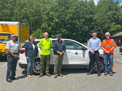 New Jersey American Water welcomes its new Montague Operations Team.

Left to right: Manoj Patel, sr manager of Operations; Jeanne Schaefer, HR Business Partner Principal; Doug Cafaro and Bob Nowatnick, sr operators of Water & Wastewater Treatment, Mike Malloy, sr manager of Operations; and Francis Hadley, sr superintendent of Operations.

Mr. Cafaro and Mr. Nowatnick are joining the company from the former Montague Sewer and Water Company as part of  the acquisition.