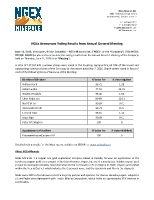 NGEx Announces Voting Results from Annual General Meeting