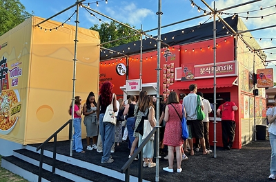 Nongshim 'Taste of London' Food Festival promotional booth