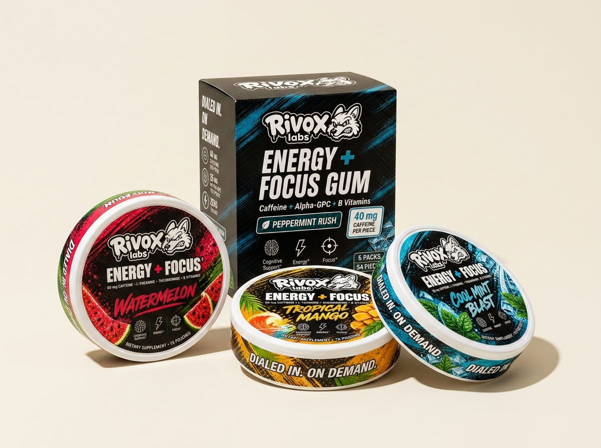 Rivox Labs Launches Nicotine-Free Focus Pouches and Energy Gum