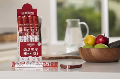 Roundhouse Provisions Grass-Fed Beef Sticks stand out for prioritizing simple, high-quality ingredients over fillers and artificial additives. The use of 100% grass-fed Angus beef gives the product a premium protein source while providing a hearty, satisfying texture.

With bold, savory flavor and simple ingredients, Roundhouse Provisions Beef Sticks are made to support active lifestyles while helping consumers avoid many of the highly processed ingredients commonly found in convenience foods.*