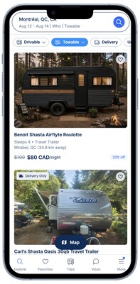 The RVezy app is available for both IOS and Android on the app store (CNW Group/RVezy.com)