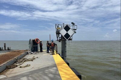 S.A.F.E.'s River Rat Crew final inspection of the USCG Navigational Marker