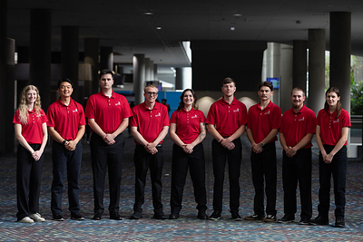 (Left to Right) Mikala Sposito, Evan Chow, James Sutherland, Tristan Coates, Elizabeth Brown, James Cahill, Charles Goede, Benjamin Strupp and Alexis Squyres