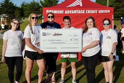 Representatives from Elan Credit Card presented the PACU Foundation with a $10,000 check. Pictured from left to right: Megan Brooks (PACU Foundation Fundraising Chair), Ashley Voorhies and Tara Gazdik (Elan Credit Card), Dion Williams (PACU President & CEO), Jean Golden-Rumer (PACU Foundation President) and Jeanette Stark (PACU Foundation Vice President).
