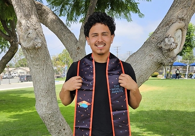 Beyond Think Together Scholarship recipient Samuel Hernandez will be heading to LA Mission College in the fall.