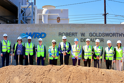 (L to R) Torrance Public Works Director Alvin Papa, Torrance City Clerk Rebecca Poirier, WRD General Manager Stephan Tucker, WRD Board Vice President Rob Katherman, WRD Director Vera Robles DeWitt, WRD Board President Sergio Calderon, WRD Director John Allen, Torrance Mayor George Chen, Torrance Council Member Jon Kaji, Torrance Council Member Dr. Jeremy Gerson, Torrance Council Member Sharon Kalani (L to R) Torrance Public Works Director Alvin Papa, Torrance City Clerk Rebecca Poirier, WRD General Manager Stephan Tucker, WRD Board Vice President Rob Katherman, WRD Director Vera Robles DeWitt, WRD Board President Sergio Calderon, WRD Director John Allen, Torrance Mayor George Chen, Torrance Council Member Jon Kaji, Torrance Council Member Dr. Jeremy Gerson, Torrance Council Member Sharon Kalani