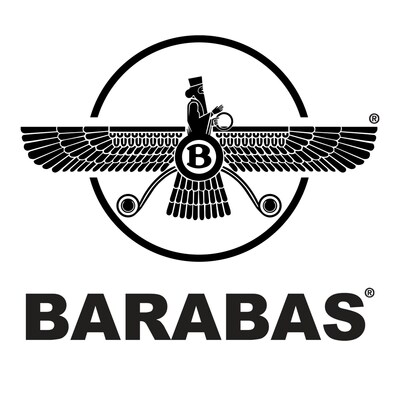 Logo of BARABAS, the independent Los Angeles menswear brand behind the suits worn at the World Cup Final. www.barabasmen.com