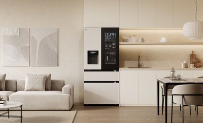 The LG InstaView™ refrigerator, which allows users to see inside without opening the door, has surpassed 5.3 million units in cumulative global sales on the 10th anniversary of its 2016 launch. (PRNewsfoto/LG Electronics)